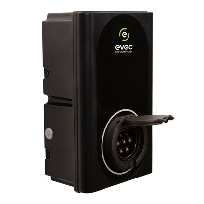 EVEC 22kW Commercial EV Charger, Type 1 & Type 2, Black, Untethered - VEC02