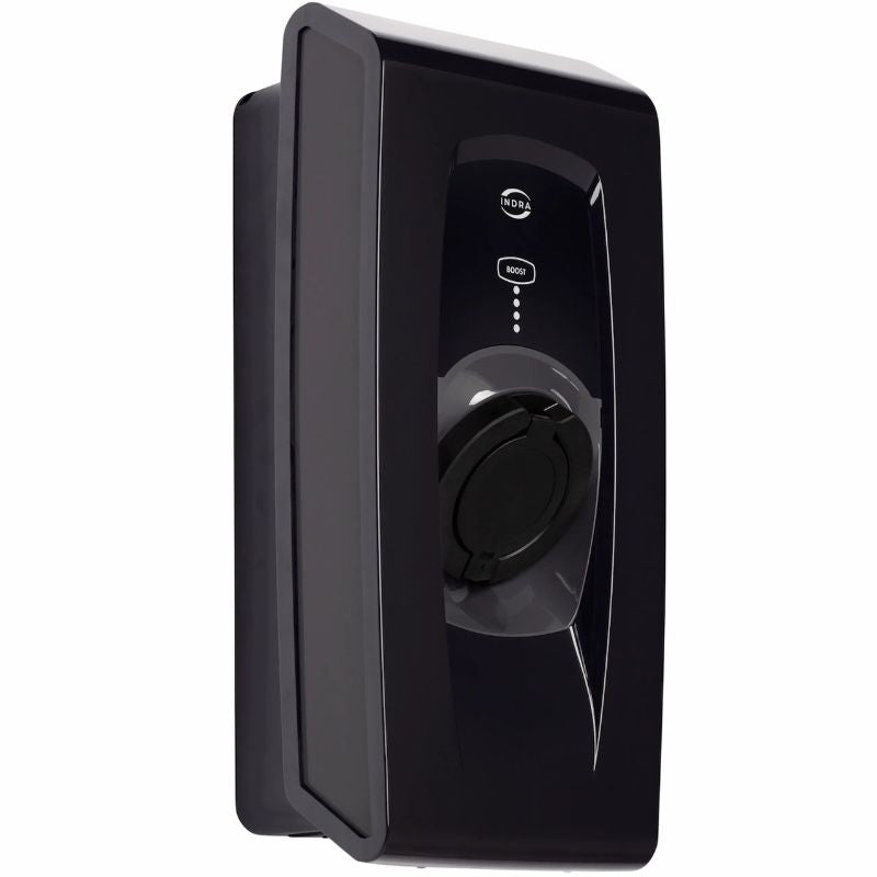 Indra Smart Pro 7.4KW Socketed Black EV Charger Inc Wifi Dongle