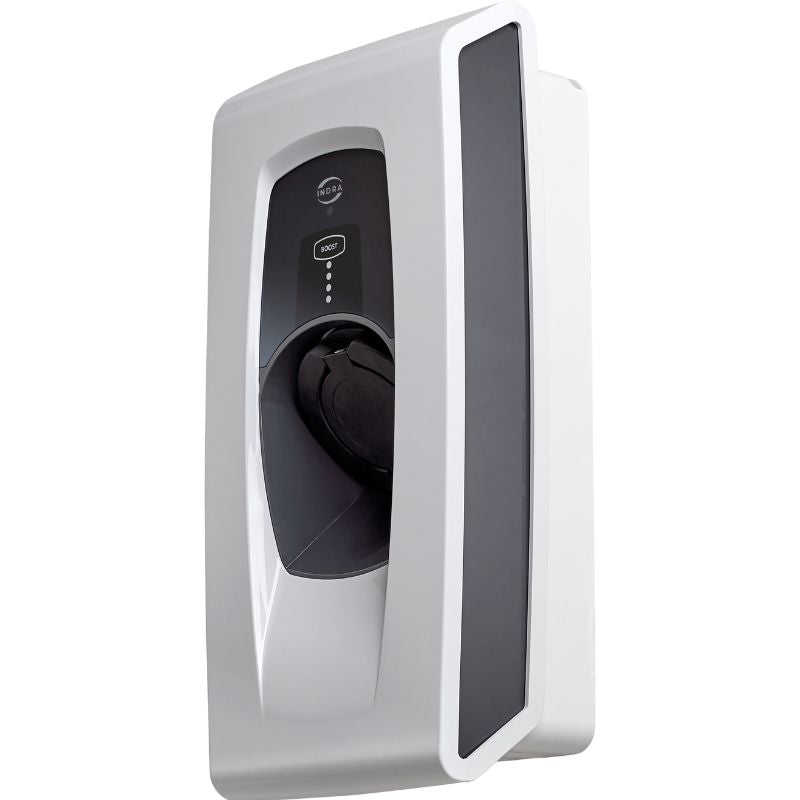 Indra Smart Pro 7.4KW Socketed White EV Charger