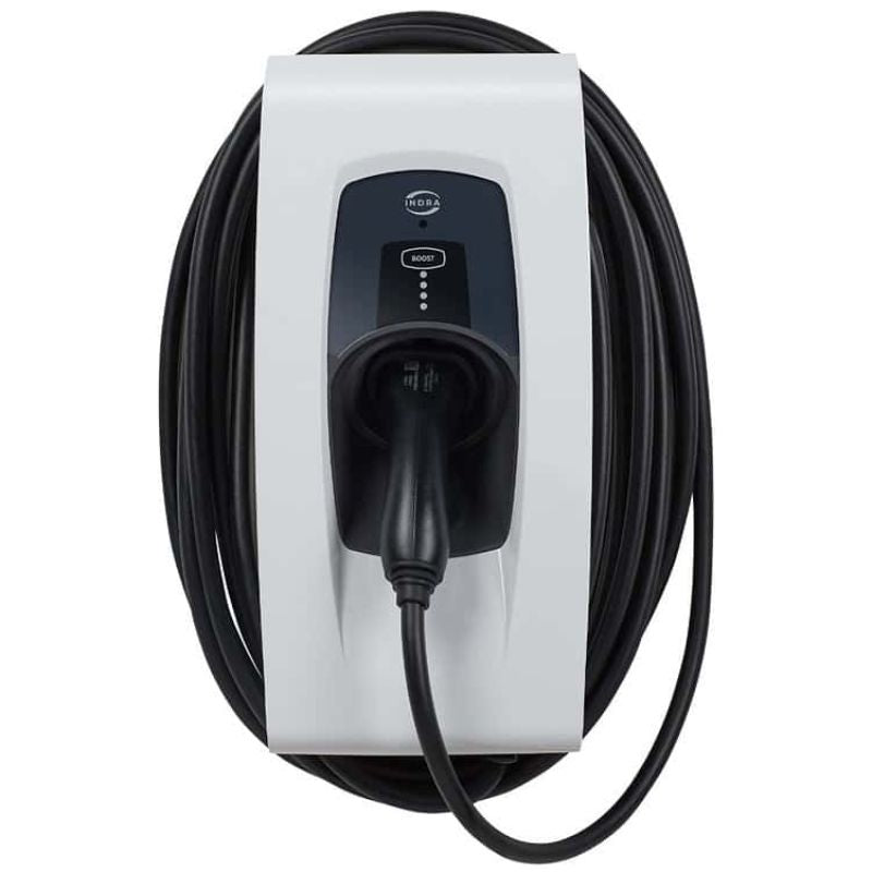 Indra Smart Pro 7.4KW Tethered White EV Charger